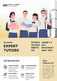 Expert Home Tutors for O/A Levels , Matric, FSC , Entry Tests