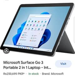 Microsoft surface Go3 Pentium Gold 6500y 2in1 Tablets