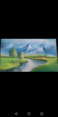 landscape oil painting on canvas