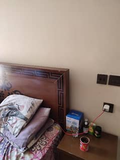 Double bed with 2 Side Tables For Sale