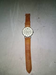 new leather strap watch emperio armaani watch