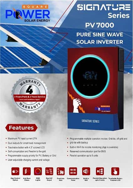 Power Square Signature Series V4 Infini 6kw Solar Hybrid Inverter 0