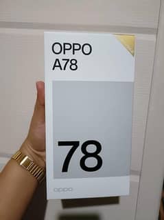 Oppo A78 8/256 just box open No use just 5 martaba charger kiya