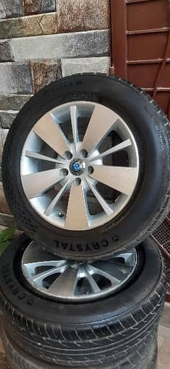 Experience  Alloy  rims  of Corolla with almost  Brand new tyres.