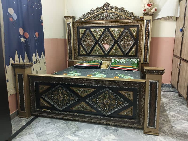 Ek bed set Ek mirror set.   showcase set.   side table 2 7