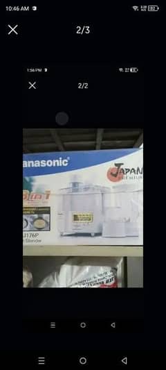 2 Panasonic juice and 2 irons sale