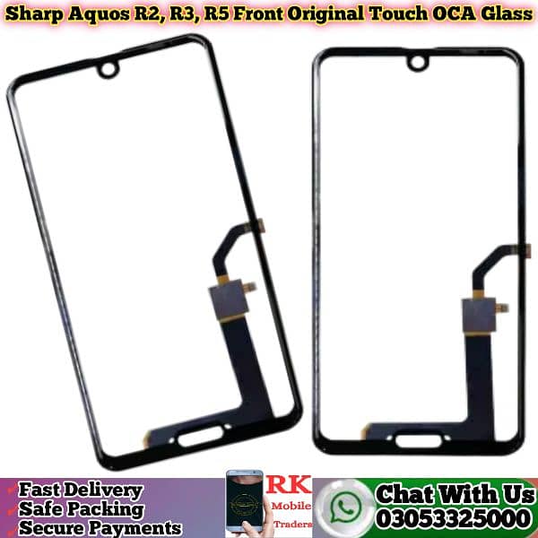 Sharp Aquos R2, R3, R5 Front Original Touch Glass Cheap and wholesale 3