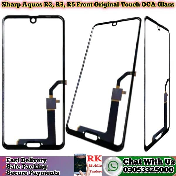 Sharp Aquos R2, R3, R5 Front Original Touch Glass Cheap and wholesale 4