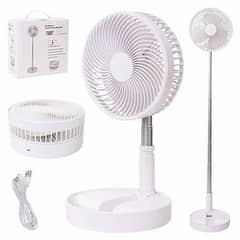 F9 Rechargeable Folding Stand Fan white