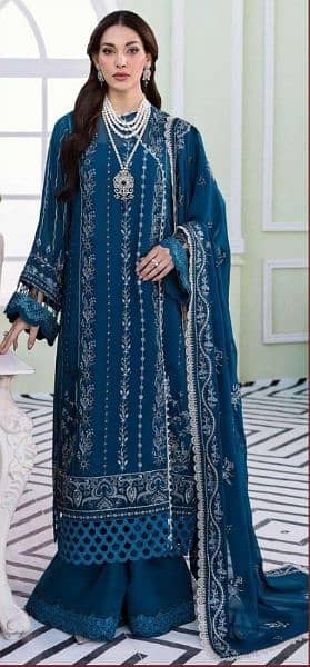 Sale! 3pc Embroidered Lawn suit (unstitched) 4