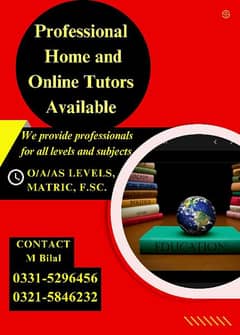 Home Tuition Service (Expert Home/Online Tutors Available)