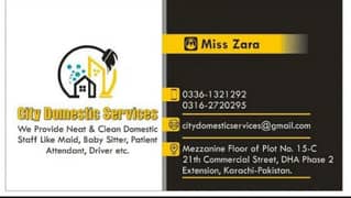 We Provide All kinds of Domestic staff