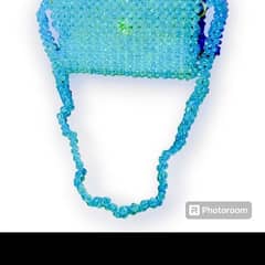 plastic pearl beads hand bag