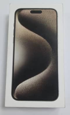 I Phone 15 Pro Max Natural Titanium Box Pack + Seal Pack UK Model