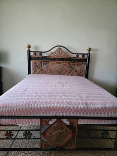 Queen Mattress with iron bed