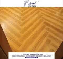 Vinyl flooring wooden laminated pvc spc floor by Grand interiors