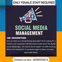 SOCIAL MEDIA MANAGEMENT - FEMALE STAFF REQUIRED ONLY - OFFICE BASED