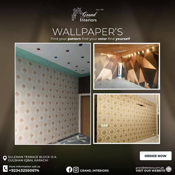 Wallpapers wall morals wall panels wall design by Grand interiors 0