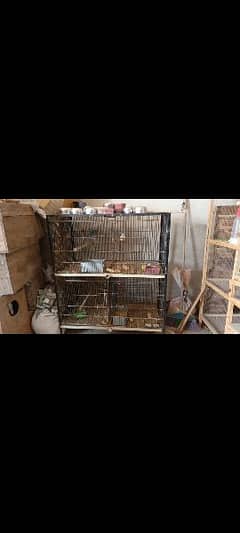 Wooden Iron Cages For Ringneck Green parrot Grey  etc