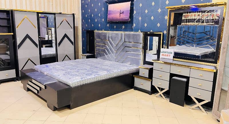 black and grey Turkish bedroom set 5 pieces 1