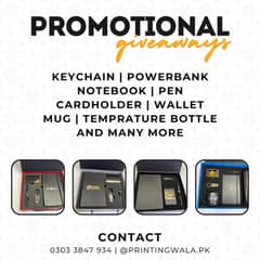 Giveaway Box | Keychain | Pen | Notebook | Gifts | Temprature Bottles.