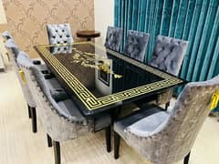 8 Seater Dinning Table / 8 Chairs / Wodden Table