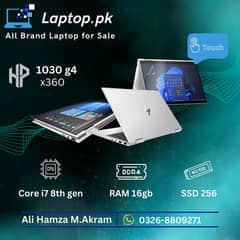 Hp 1030 g4 x360 Cor i7 8th Gen Ram 16gb SSD 256gb Touch Screen +Tablet