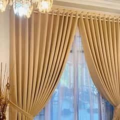 Blind with curtains