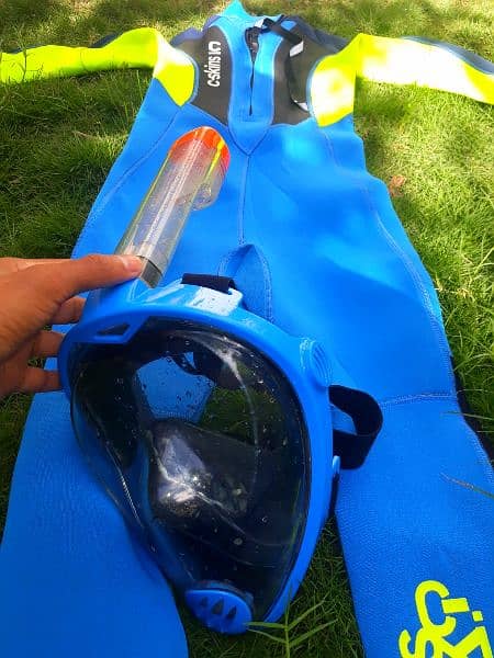 Swimming Full Face Snorkel Mask Scuba Diving + Free Swimsuit 2