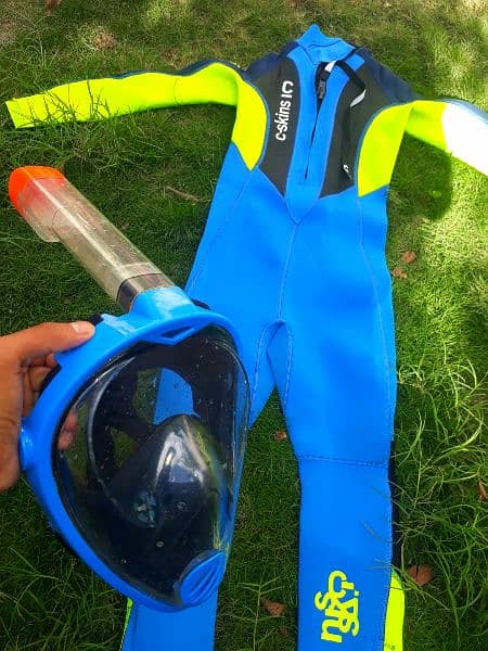 Swimming Full Face Snorkel Mask Scuba Diving + Free Swimsuit 3