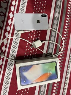 Iphone x 256 with box pta approved and charger