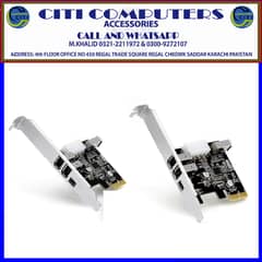 CSL PCI-Express (PCIe) Network Interface Card 2 FireWire 1 MiniFireWir