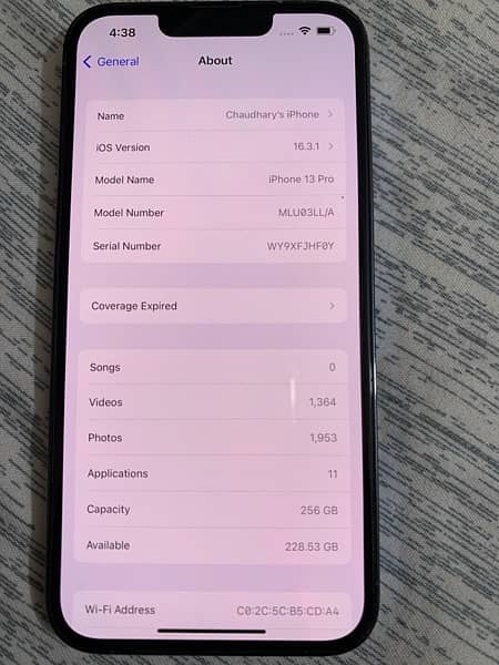 iphone 13 pro non pta jv 256gb 94% health home used 1