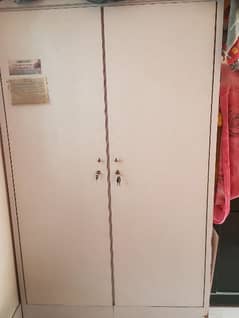 White Two Door wardrobe in good condition!