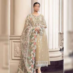 MARIA. B Luxury Embroidered Fancy Lawn Dress|Branded Eid Collection