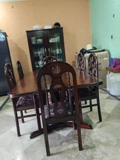 Solid Wood Dining Tabel With Six Chairs
