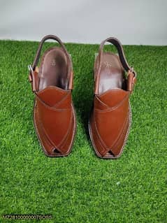 Men's Leather Plain Peshawri Chappal