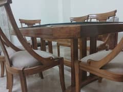slightly used dining table with chairs