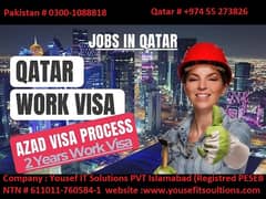 Qatar Work Visa Done bases with Job Assistant -No Advance  03001088818