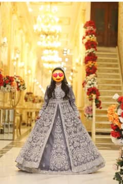 its a bridal maxi wailamof gray colour .  brand new collection of 2024