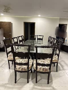 Premium Dining Table Set with 12 Chairs-Gently Used, Excellent Cond!
