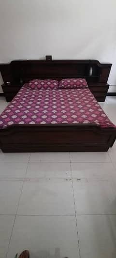 Standard Size Bed with 2 Side Tables n 1 Dressing