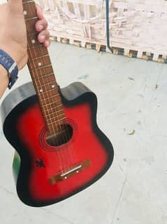 acoustic guitar red colour