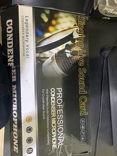 BM800S Condenser Microphone Professional Recording  Sound card V8S
