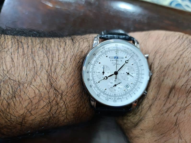 Zeppelin Tachymeter Chronograph date German Watch in 15000 only 1