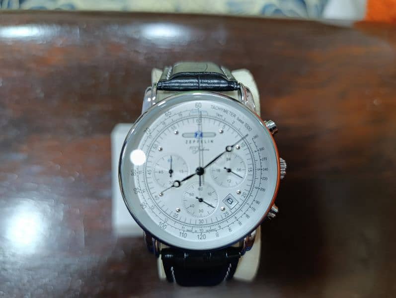 Zeppelin Tachymeter Chronograph date German Watch in 15000 only 14