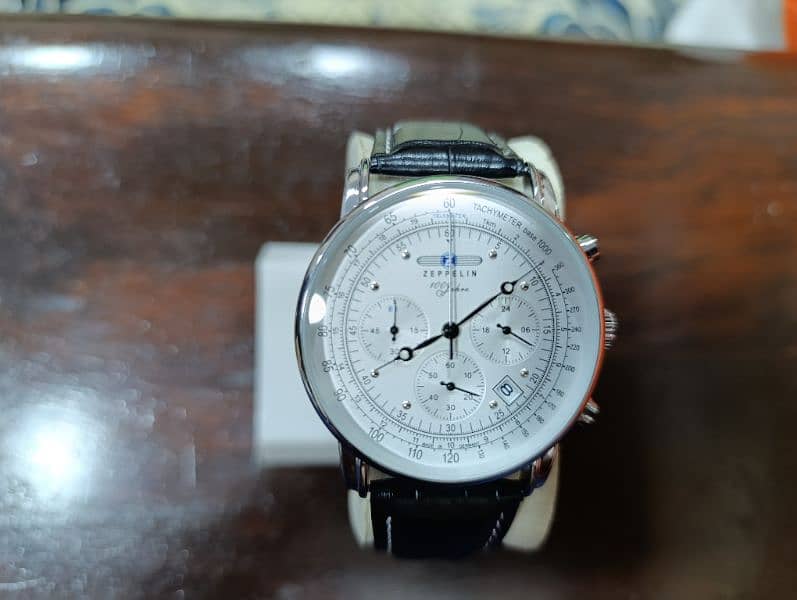 Zeppelin Tachymeter Chronograph date German Watch in 15000 only 15