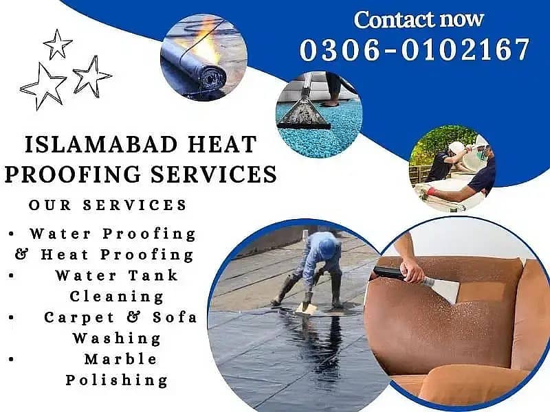 ROOF WATERPROOFING | HEAT PROOFING | WASHROOM LEAKAGE | WATER TANK 0