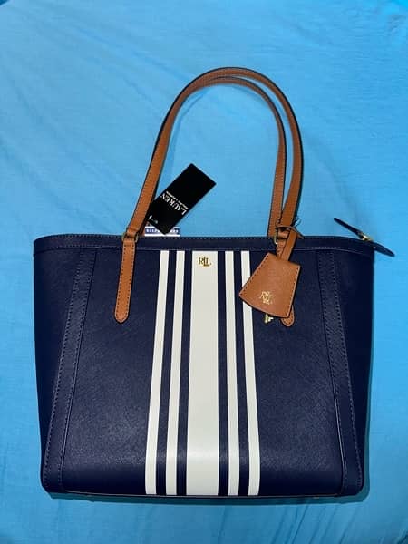 Polo Ralph Lauren Striped Navy Bag | USA 1