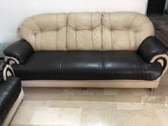 5 Seater sofa set,  Leather made sofa with center tables